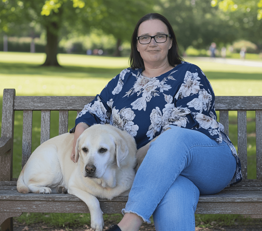 Tanya with Bella, the photographer and her muse